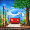 Die Chakrensäule; Acryl auf Leinwand;
70 x 70cm